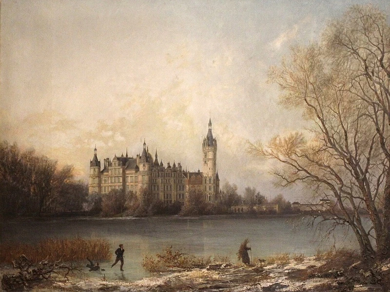1822-Theodor Martens - Il castello di Schweriner